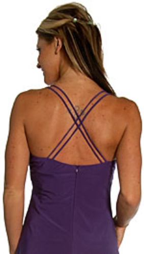 2 Piece Double Strapped Pant Dress — back view
