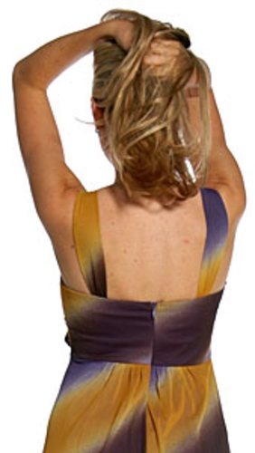 Formal Sun Dress with Side Bow — back view