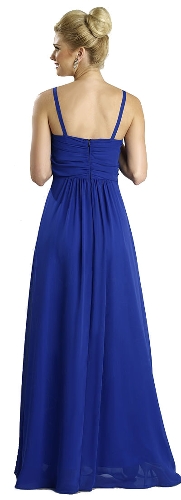 Empire Goddess Long Formal Evening Dress — back view