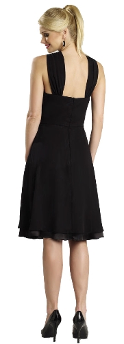 Short Halter Top Cocktail Dress — back view