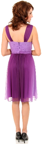 Twist  Knot Bust Ombre Short Party Dress  — back view