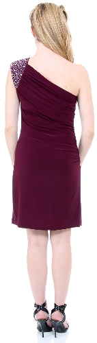 One-Shoulder Elegant Cocktail Dress — back view
