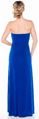 Strapless Sequin Waist Formal Evening Dress  — back view