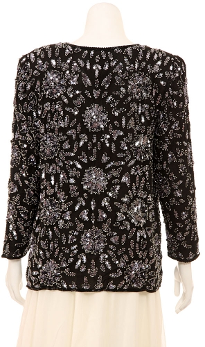 Long Sleeved Opened Front Jacket — back view