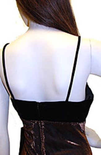 Empire Spaghetti Short Dress  — back view