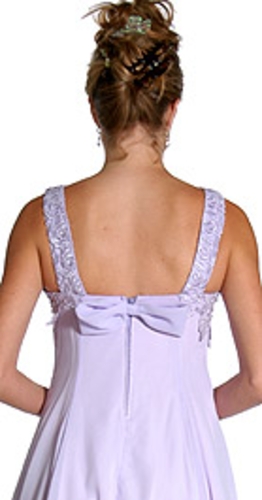 Empire Lace Short Dress — back view
