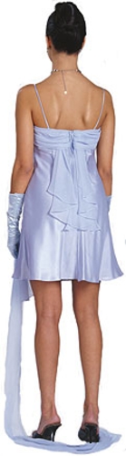 Valance Style Short Party Dress — back view