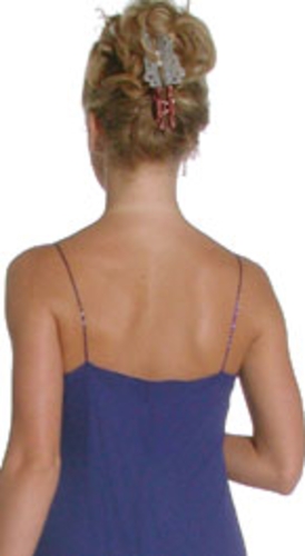 Ruffled Bottom Slim Cut Dress — back view