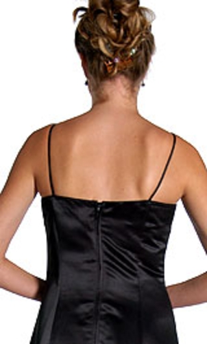 Floral Insert and Bow Dress — back view