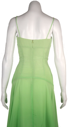 Asymmetrical Shimmering Party Dress — back view