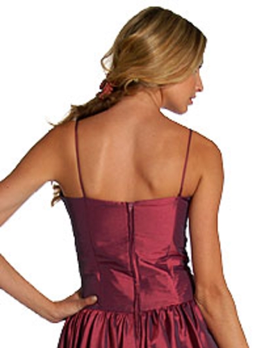 Spaghetti Straps Short Bubble Party Dress — back view