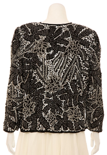 Fully Sequined Long Sleeve Jacket — back view