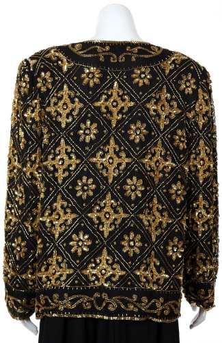 Waterfall Hand Beaded Jacket — back view
