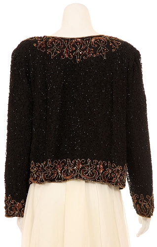Autumn Hand Beaded Jacket — back view