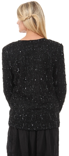 Round Shaped Beaded Design Jacket — back view