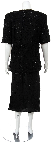 Half Sleeve Sequined 2-piece Dress — back view