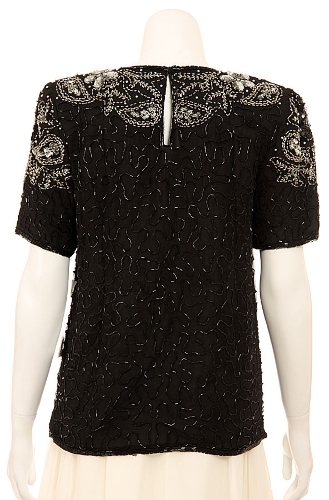 Pull-over Sequin Beaded Top — back view