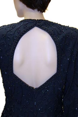 Full Sleeved Formal Mother of the Bride Dress — back view