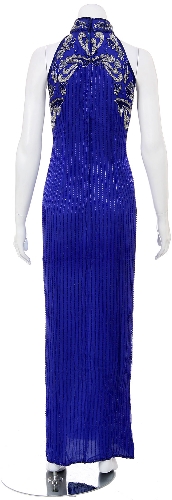 Sprinkling Rain Hand Beaded Formal Dress — back view