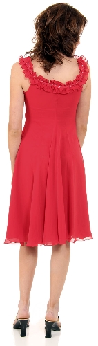 Ruffled Short Cocktail Prom Dress — back view