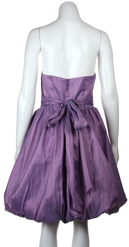 Strapless Bubble Party Dress — back view