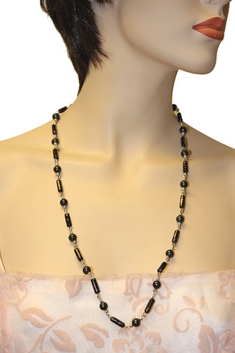 Black Hand-Painted Necklace