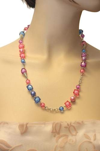 Brightly Colored Costume Jewelry Necklace