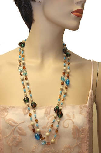 Multi Colored Single Strand Necklace
