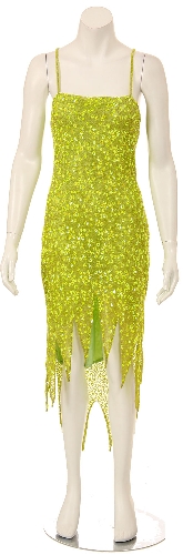 Fully Beaded Spaghetti Strap Sequined Formal Dress