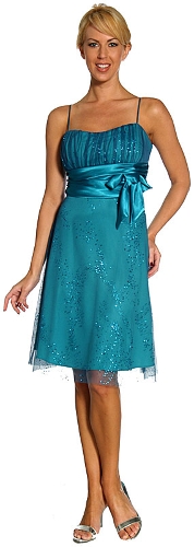 Empire Cut & Glittered Short Cocktail Dress