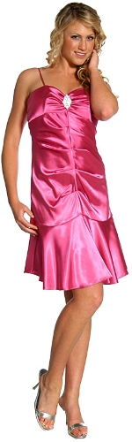 Spaghetti Straps Short Party Dress with Flared Bottom
