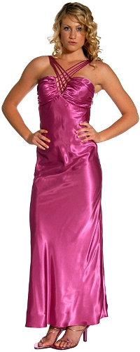 Multiple Back Strap Long Formal Dress