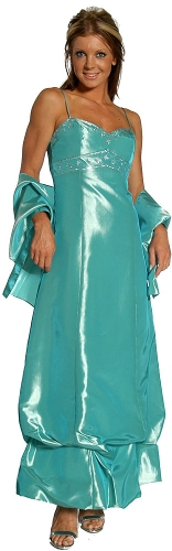 Spaghetti Strap Full Length Formal Dress