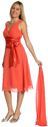 Satin Bow Cocktail Party Dress