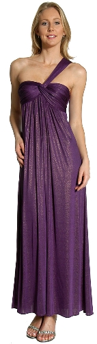 Single Shoulder Empire Style Prom Dress