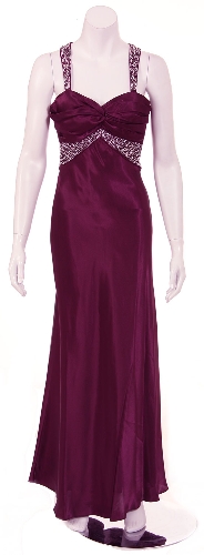 Bejeweled Halter Neck Formal Evening Dress
