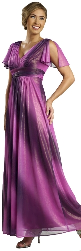 Two toned Half Sleeved V-Neck Dress