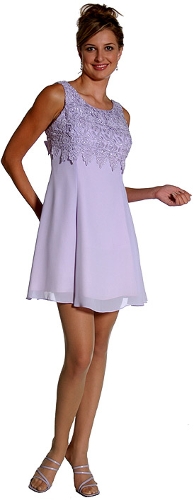 Empire Lace Short Dress