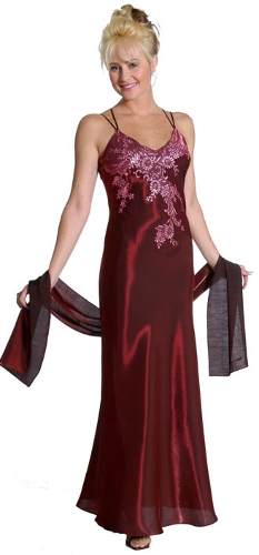 Glitzy Double Strapped Long Dress