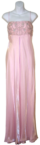 Empire Style Embroidered Evening Dress