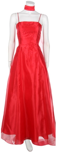 Puffy Prom Dress with Spaghetti Straps