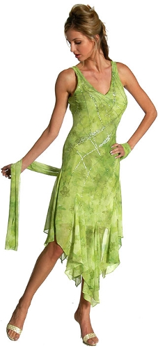 Asymmetrical Floral Print Formal Party Dress