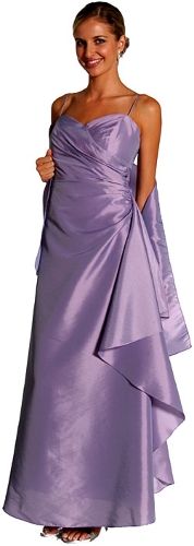 Spaghetti Strapped & Rouched Formal Dress
