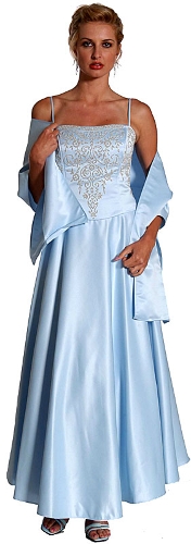 A-Line Spaghetti Strap Formal Dress