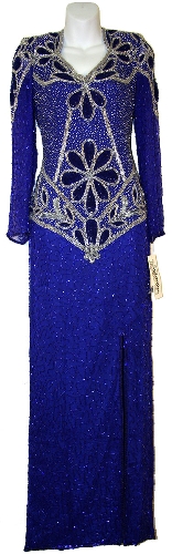 Floral Beaded Mother of the Bride Dress