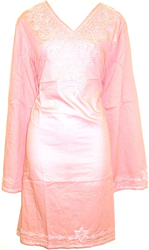 Long Sleeve Beaded Embroidered Top 