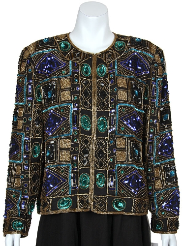 Multi-Colored Sequin Beaded Jacket