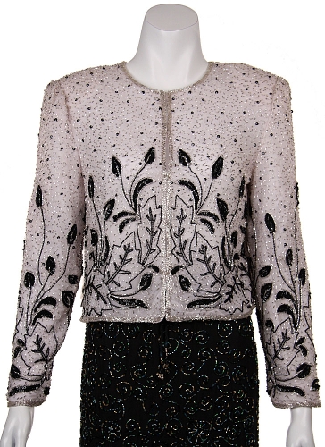 Floral Pattern Beadwork Jacket
