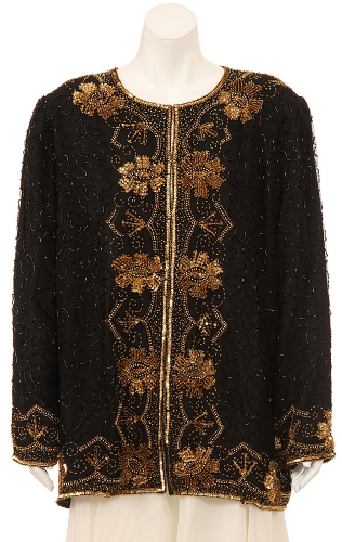 Flower Sequin Designed Long Sleeve Jacket