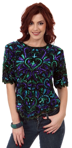 Fully Sequined Beaded Blouse